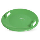Slippery Racer Downhill Pro Adults And Kids Plastic Saucer Disc Snow Sled  Green