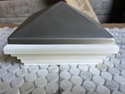 Lmt Mercer Group Brushed Stainless Steel   White High Point 5 In X 5 In Post Cap