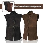 Medieval Men Vintage Steampunk Vest Renaissance Sleeveless Shirt Cosplay-costume