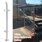 Stainless Steel Fencing Stair Balustrade Railing Post Grade Glass Clamps 110cm