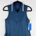 Ewedoos Athletic Dress Size Medium Built In Bra Solid Blue Tennis Golf Sport