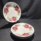 Vintage Totally Today Poinsettia Christmas 20 Piece Dinner Set Service For 4  26