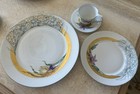 Herend Hungary Rare 4 Piece Dinner Set Romance Rete Floral And Openwork China