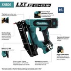 Makita Xnb06z 18v Lxt 16 Ga  2-1 2 In  Angled Finish Nailer  tool Only  New