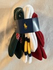 New Ralph Lauren Boys Socks Bear Polo 4 Pair Crew Size 4-7 Shoe 10-13 Polo Socks