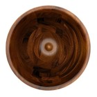 Walnut Wood Mixing Bowl For 4 5   5 Qt Tilt Head Natural Wsteel Locking Base