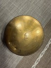 Vintage Pncw Brass Vanity Powder Jar Trinket Box Mirror Glass Insert Made Usa