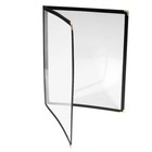 New Menu Cover  Double Fold  9-3 8  X 12-1 8  Black  25 Each 