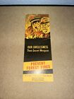Rare Vintage American 1942 2nd World War Prevent Forest Fires- Bookmark Oop