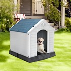 Outdoor Dog House Comfortable Cool Shelter Durable Plastic Design Home Kennel