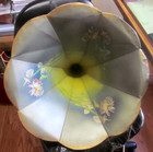 Antique 8 Panel Morning Glory Floral Painted Horn For Wax Cylinder Phonograph