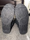 Ugg Bailey Bow Black Suede Sheepskin Lined Mid-calf Boots Women s Us 9