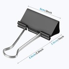 Extra Large Binder Clips 10 Pack Jumbo Steel Clamps Rust Resistant Paper Clips