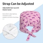 Shbyygr Working Scrub Cap Pink Bow Tie Back