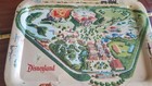 Vtg Disneyland Map  Preopening Layout Tin-litho Tv lap Tray Circa 1955 Usa  Rare