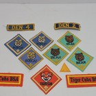 Vintage Bsa Cub Scout Patch Lot Bobcat Bear Tiger Cub Den 2 Den 4 Nos