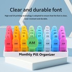 Monthly Pill Organizer Case Box 31 Day 32 Numbers Medicine Holder Container Home