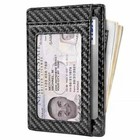 Front Pocket Minimalist Carbon Fiber Slim Wallet Rfid Blocking Credit Card 