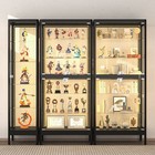 6-tier Lockable Curio Display Cabinet 63  Rgb Lighted Steel Collectibles Storage