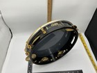 Tambourine  Percussion Musical Instrument   Raul By Rmv  10    Round Black   Gold