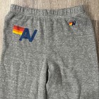 Aviator Nation Sweatpants Kids 14 Gray Logo Rainbow Stripe Joggers Usa Made