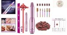 Portable Electric Nail File With Iridescent Bits  Perfect For Salon   Home Use