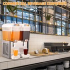 Commercial Beverage Juice Dispenser 18l X 2 Tanks Cold Juice Ice Drink Dispenser