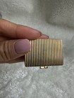 Estee Lauder Solid Perfume Compact Golden Crocodile Purse Full Vintage Box