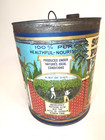 Antique Southern Plantation Pure Cane Sugar Syrup Metal Can - 7 5  Tall