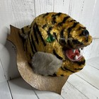 Vintage 1960s Rushton Wall Plaque Faux Taxidermy Tiger Head Wall Mount