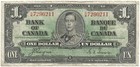 1937 Canada The 1st Bilingual Bank Of Canada  1 00 Note  Coyne-towers George Vi