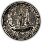 1920 50c Pilgrim Commemorative Silver Half Dollar - Sku-c1306