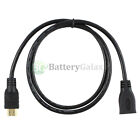 2x Hdmi 1 4 Extension Cable 3ft For 1080p Sony Psp Xbox Ps3 Wii Tv Lcd Dvd Led
