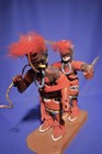 Navajo Kachina  Hopi Snake Dancer Pair By Richard Gaseoma