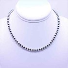 5mm Sterling Silver Navajo Pearl Necklace   Southwestern Desert Pearl Elegance