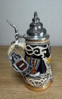 Original King Stein Sweden viking Edition With Pure Pewter Lid Handmade Bnwt