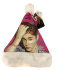 2 Piece Bundle Pink Justin Bieber Christmas Santa  Hat And Ornament