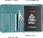 Rfid Blocking Passport Holder Cover Case green Van Gogh Flower Travel Luggage Pa