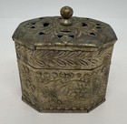 Vintage Brass Trinket incense potpourri Boxes  Made In India  Lot Of 2