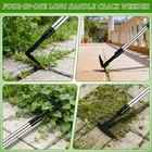 Crack Weeder - Manganese Steel Manual Crevice Weeding Tool  Adjustable Long H   