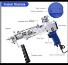 Tufting Gun Cut Pile And Loop Pile 2 In 1 Electric Rug Gun Machine Starter Kit