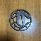 Old Tsuba Antique Square Shape Japanese Sword Guard Edo Samurai Koshirae Fitting