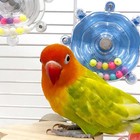   Interactive Parrot Toy Bird Cage Toy For Parrots Rotating Dispenser     V2z6