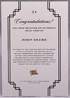 2023 The Bar Pieces Of The Past John Deere Authentic Handwritten Document Relic