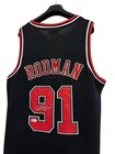 Dennis Rodman Black Autographed Hand Signed Jersey Chicago Bulls Bas Coa