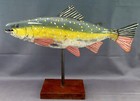 Painted Tin Brook Trout Decoy Circa Early 1900s