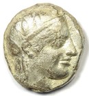 Near East Egypt Athena Owl Ar Tetradrachm Silver Coin 400 Bc - Fine   Vf