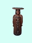 Large Handmade Clay Candle Holder Southwestern Native Folk Art Tribal Mexico 12 
