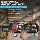 Emblem Od 242 Piece Survival First Aid Kit With Tourniquet   Red