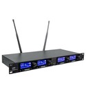 Wireless Microphone System Pro Audio Uhf 4 Channel 4 Lavalier Bodypacks Headset